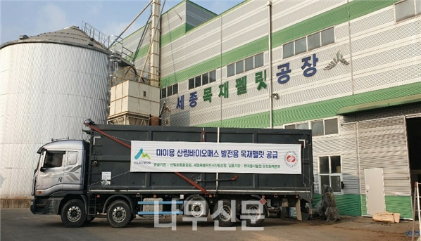 산림조합중앙회는 산림부산물을 목재펠릿으로 가공해 한국동서발전에 발전용 연료 공급을 시작했다.