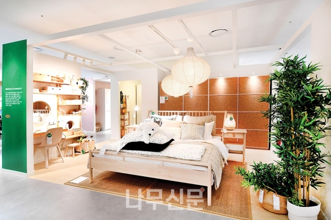 지속가능성(Sustainability)을 강조한 쇼룸.