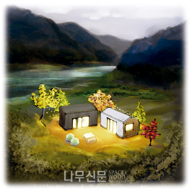 하랑(좌)과 아사(우)를 함께 배치한 개념도.