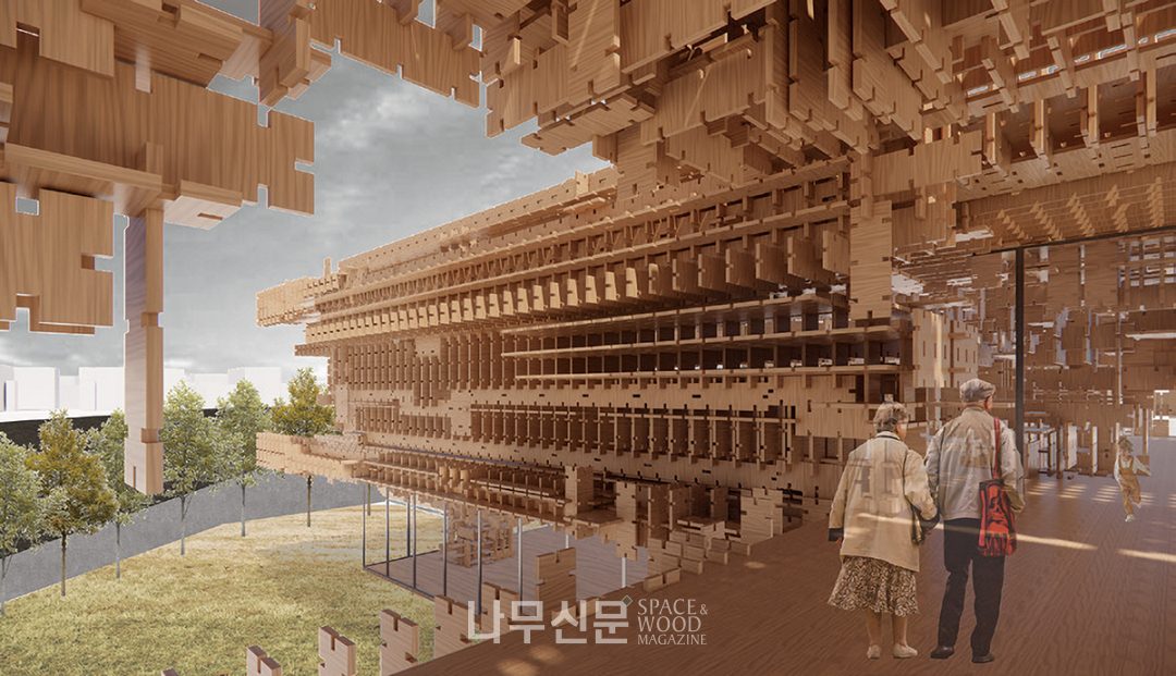 2층 전시관 반외부 공간.