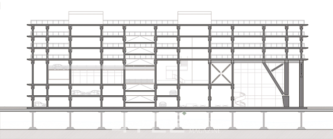 1층 평면도 횡단면도