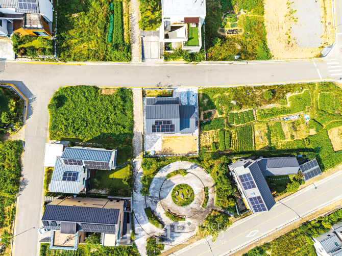 위에서 내려다본 한다움 세종단독주택.